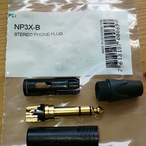 Neutrik NP3X-B vergoldeter 6,3mm-Stereo-Kopfhörer-Klinkenstecker
