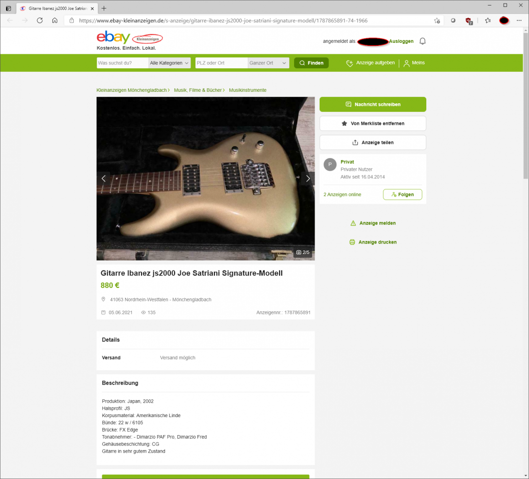 2021-06-07 14_32_48-Gitarre Ibanez js2000 Joe Satriani Signature-Modell in Nordrhein-Westfalen...png