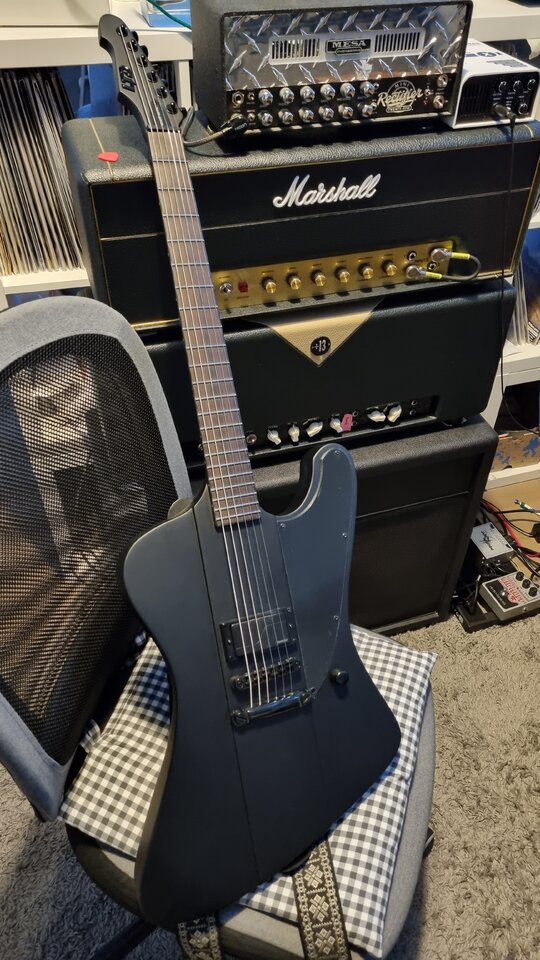 Gitarre ESP LTD Phoenix Black Metal Black Satin Musiker Board