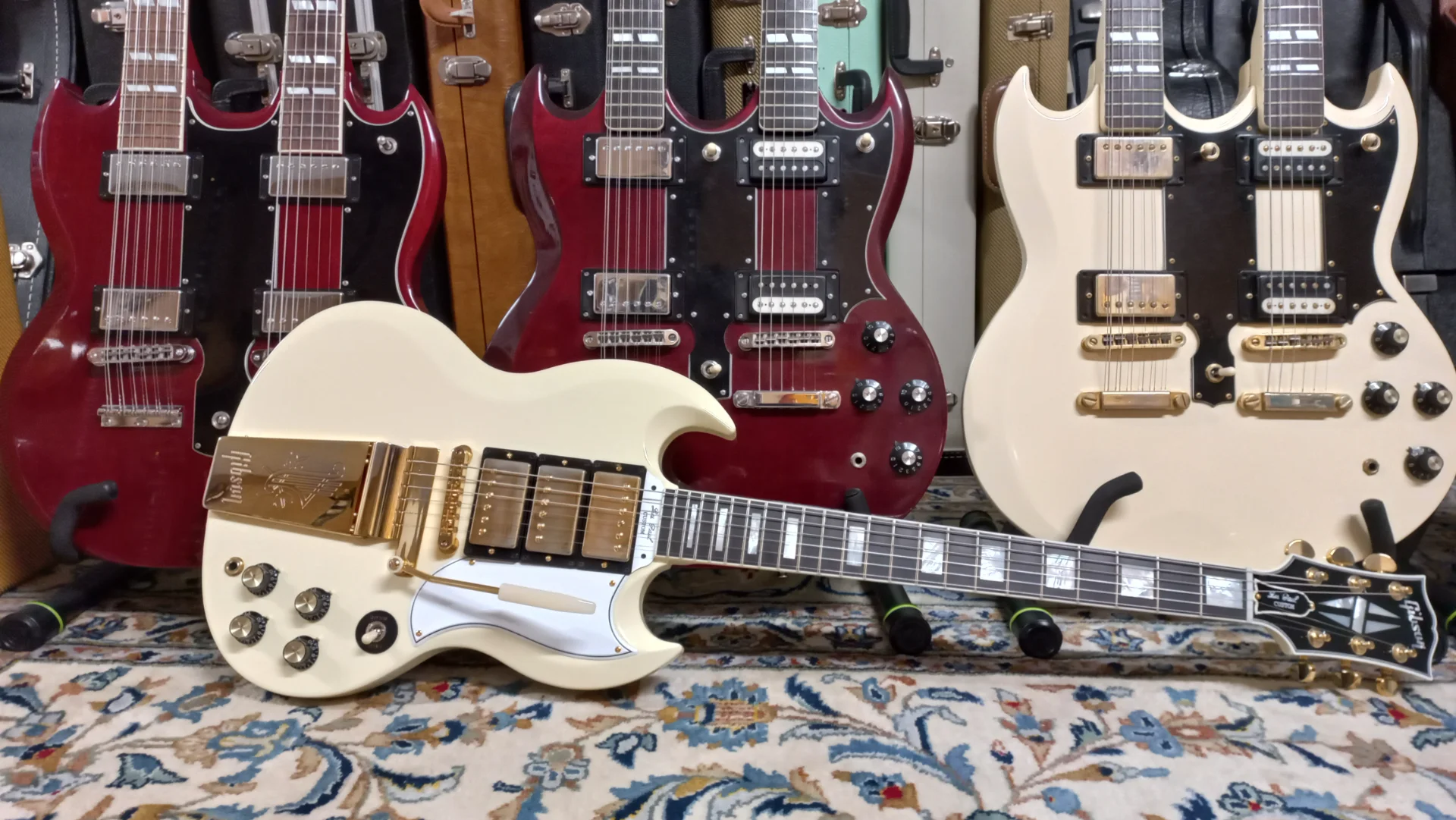 94 Gibson Les Paul SG Custom 63 Reissue Maestro Vibrola white 28.webp