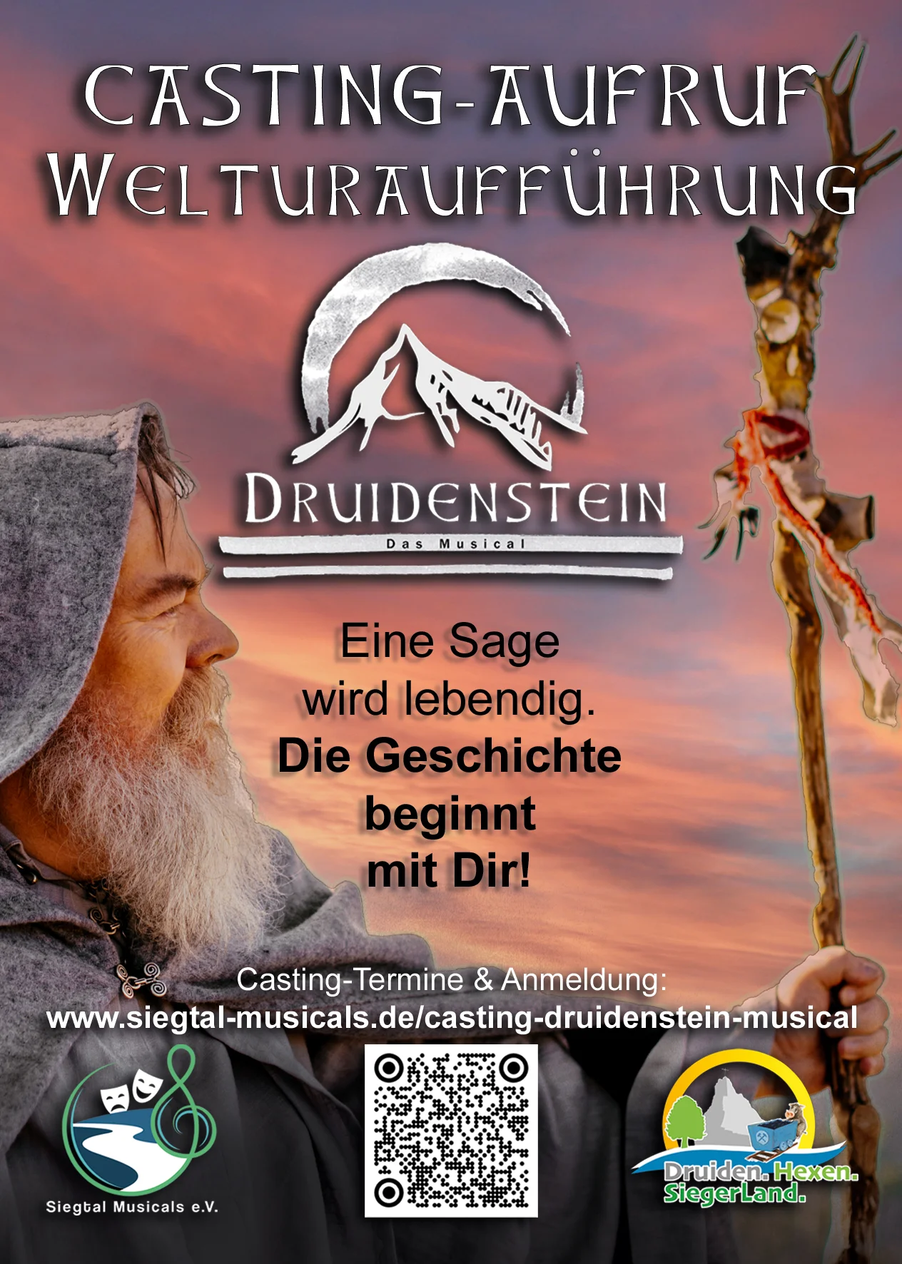 DRUIDENSTEIN - Casting-Flyer - Vorderseite.webp