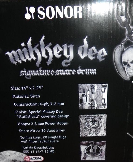 Mikkey dee signature clearance snare drum