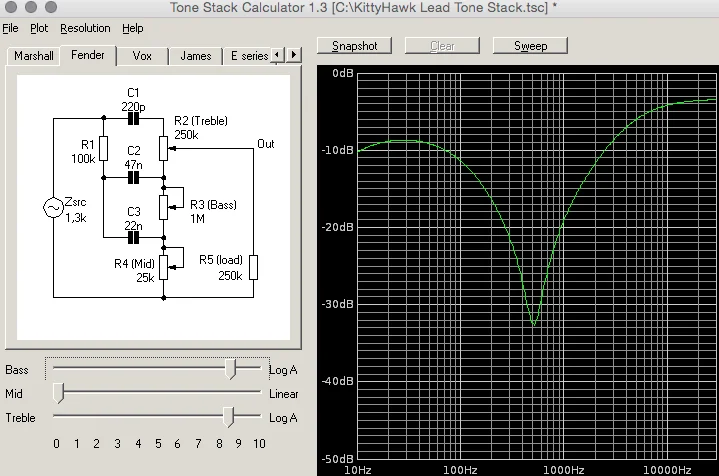 Fender Style Tone Stack after Cathode Follower.webp