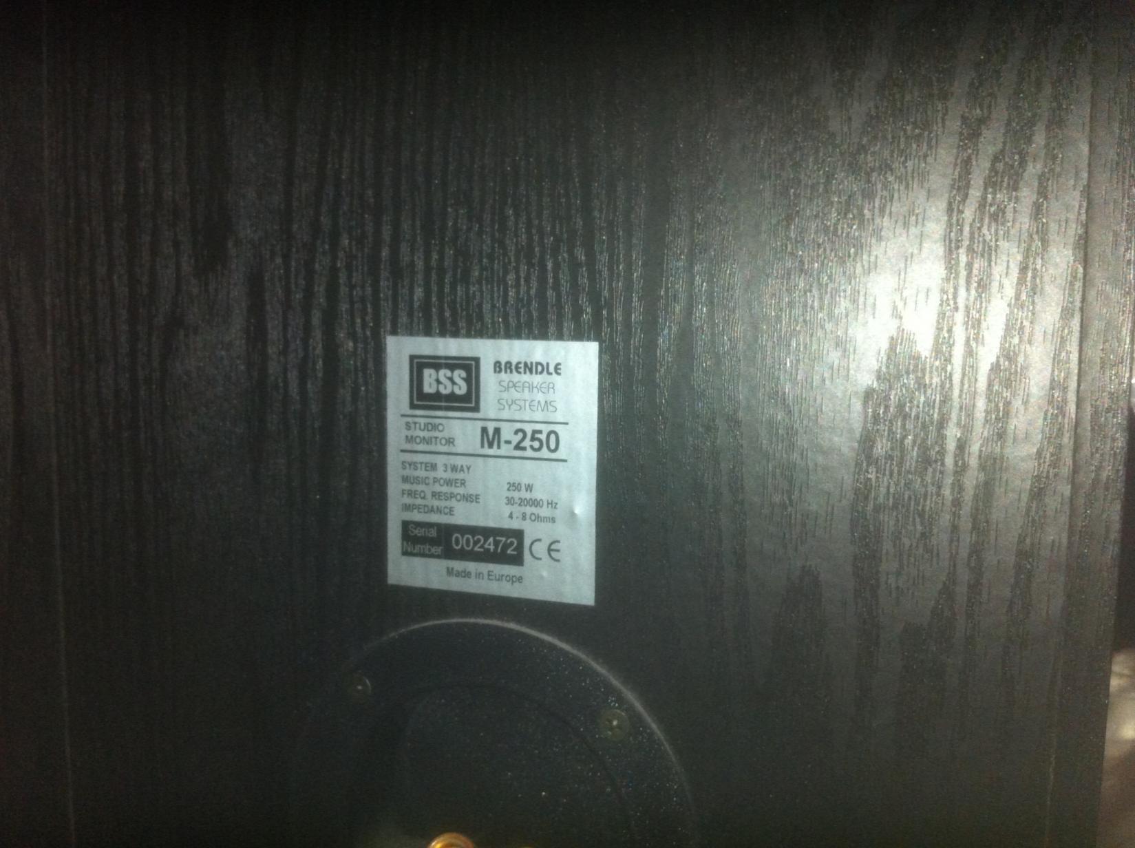bss m250 studio monitor speakers