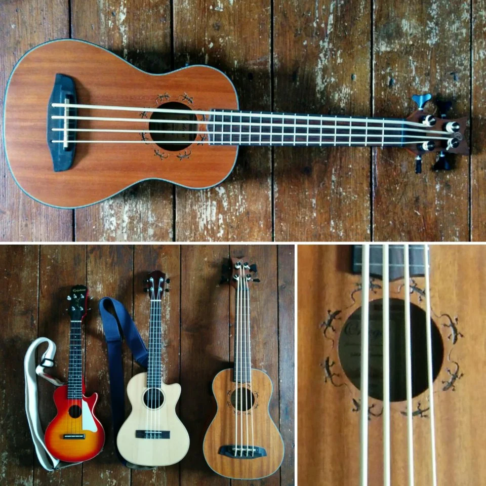 Bass mit Ukulelen