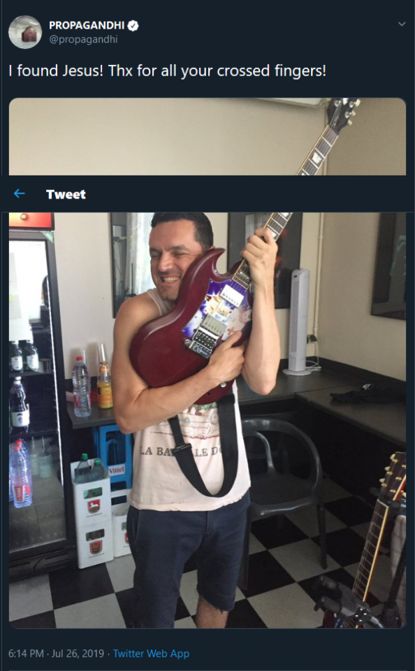 PROPAGANDHI on Twitter I found Jesus.png