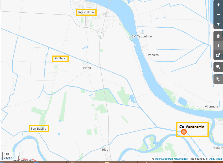 Region San Basilio Grillara Ca Vendramin markiert.png