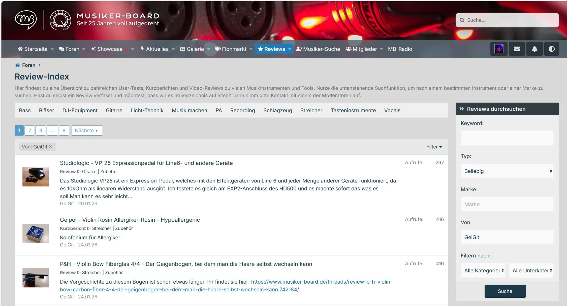 Reviews von GeiGit über angewandten Filter.webp