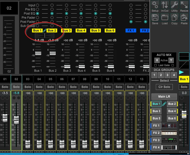 Stereo Mixbus Panning