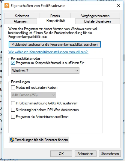 Kompatibilitätsmodus
