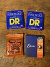 Saiten-Bundle (DR Blues 9er, Ernie Ball, Elixir Nanoweb)