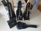 3 E Gitarren = Rocktile Totenkopf, Ibanez RG-421, Ibanez Gio und  1x Verstärker Spider Classic 15