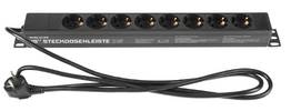 Steckdosenleiste 19" mit Ein- und Ausschalter