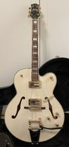 Martínez Daytona Series Hollowbody White/Gold/Bigsby E-Gitarre