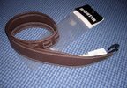 Richter Gitarren und Bass Gurt, weiches Nappaleder, brown / white