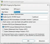 Midi Einstellungen für Akai MPK mini.webp