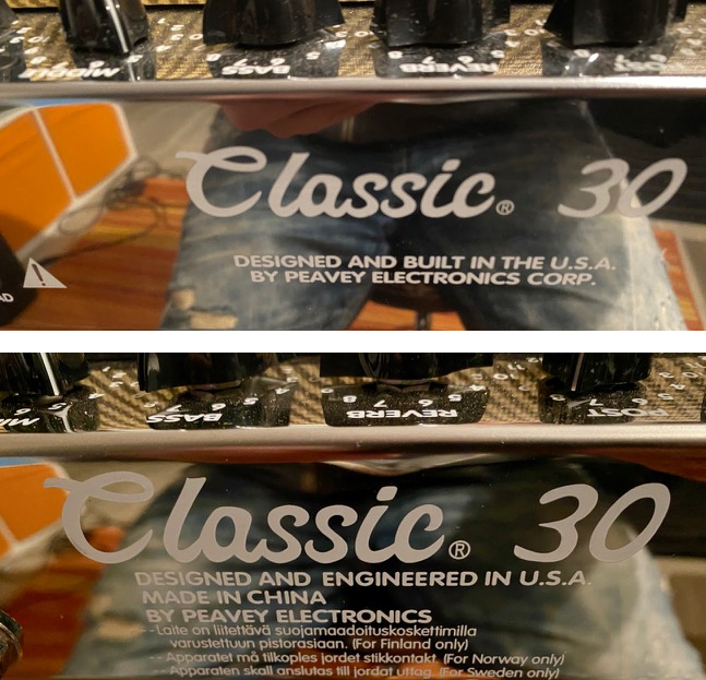 - Classic 30, Vergleich Made in USA vs. Made in China