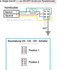RJJC - Humbucker-Schaltung mit Single Coil 01- und Single Coil 02-Option