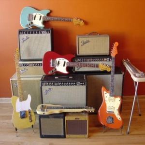 Vintage fender amp and guitars