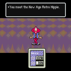 Earthbound
Battle against New Age Retro Hippie