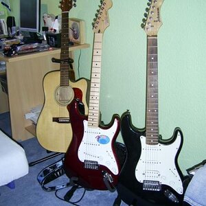 Walden , westerngitarre mit Fishman tonabnehmer, fender strat, meine anfänger gitarre johnson strat