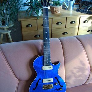 Gibson Blueshawk. Hab ich Blödmann verkauft, weil mir der Sound nich gefiel. Dummerweise hatte ich sie an einem Valvestate... Gut die Verarbeitung war auch nicht soo toll. Ironie: Für das Geld hab ich meine Fame-Vollröhre gekauft.