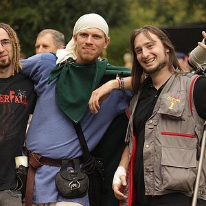 Treffen mit paddlepunk (Mitte) auf dem Mittelalterlichen Phantasie Spectaculum in Speyer August 2011