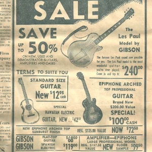 GIBSON ADVERTISMENT   Indiana Music, Ohio (1952)