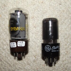Sylvania 6L6 WGB und General Electric 6V6 NOS, Futter für meinen Single Ended Cornell Romany Plus, ein Resteverwerter der viele unterschiedliche Röhrentypen akzeptiert
