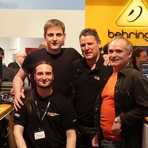 Mit Uli Behringer, Martin Hofmann und Johannes Hofmann auf der Musikmesse 2012