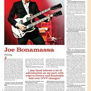 VINTAGE GUITAR MAGAZINE - Joe Bonamassa Interview (August 2012)