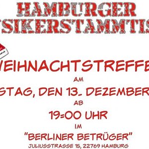 2. Real Life Treffen des Hamburger Musikerstammtisch.
Unsere Weihnachtsfeier findet am 13.12.08 ab 19:00Uhr im "Berliner Betrüger" - Juliusstraße 15 (Sternschanze) statt.

Wäre toll, wenn auch DU vorbei kommen würdest. ;-)


Andreas