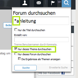 Suche einen Begriff innerhalb eines Threads