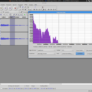 Frequenzanalyse des Plattenspieler-Rauschens am DUAL