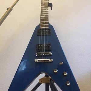 1983 Gibson Flying V - No Pickguard Model in Electric Blue