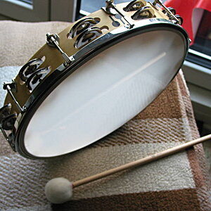 Sonor CGTT12P Tambourin mit Go Percussion GO-BS1 Filzschlaegel