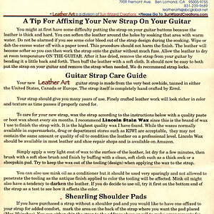 SunWizardCreations - guitar strap care guide