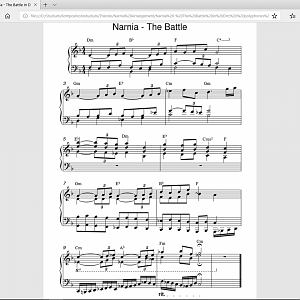 Narnia - The Battle In Dm;  Polyphones Arrangement