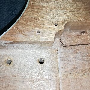 Eingesetzte Ecke an der Halstasche