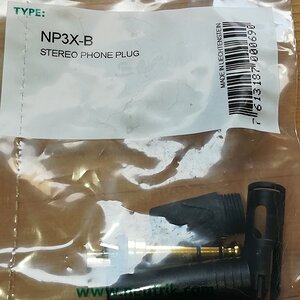 Neutrik NP3X-B vergoldeter 6,3mm-Stereo-Kopfhörer-Klinkenstecker