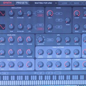 Synth Editor Oberfläche