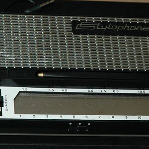 Stylophone, entsetzlich quäkende LoFi Trash Orgel. Bestens geeignet seine nähere Umgebung zu terrorisieren. Kult.
