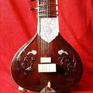 Vilayat Khan Style Sitar Traditionell mit Perlmutteinlagen