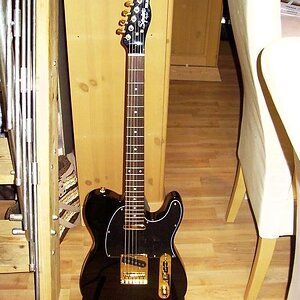 Squier Black&Gold Tele, Kopie meiner Fender Black& Gold Telecaster