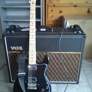 Mein Vox AC 30 + Squier Vint.Mod. Tele Custom Black