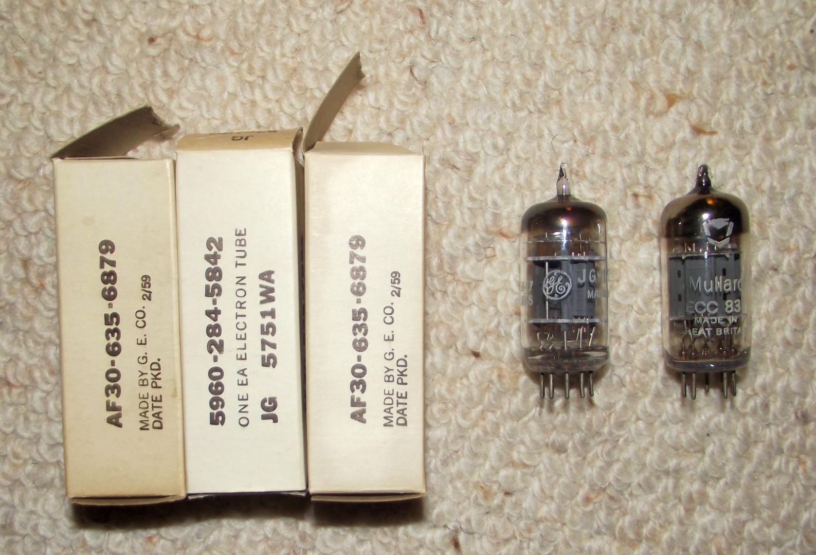 12ax7 NOS GE und Mullard