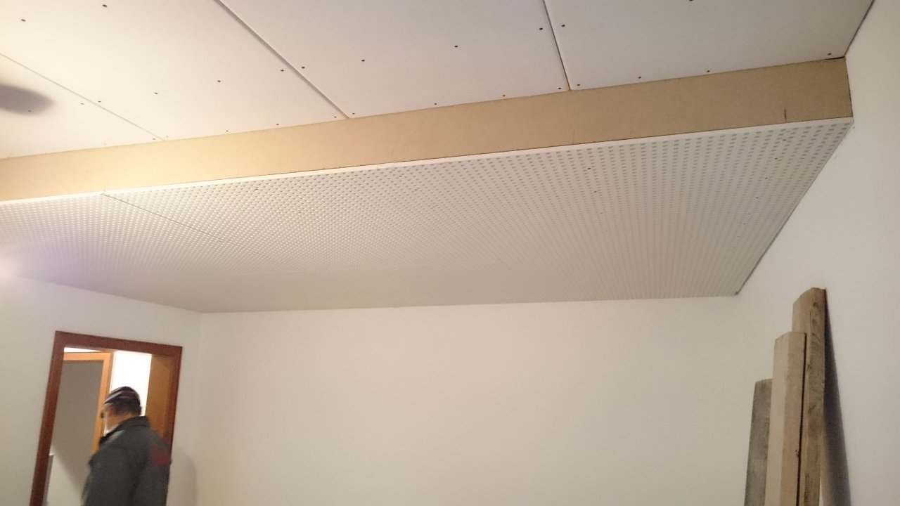 Abgehängte Decke vor dem Finish