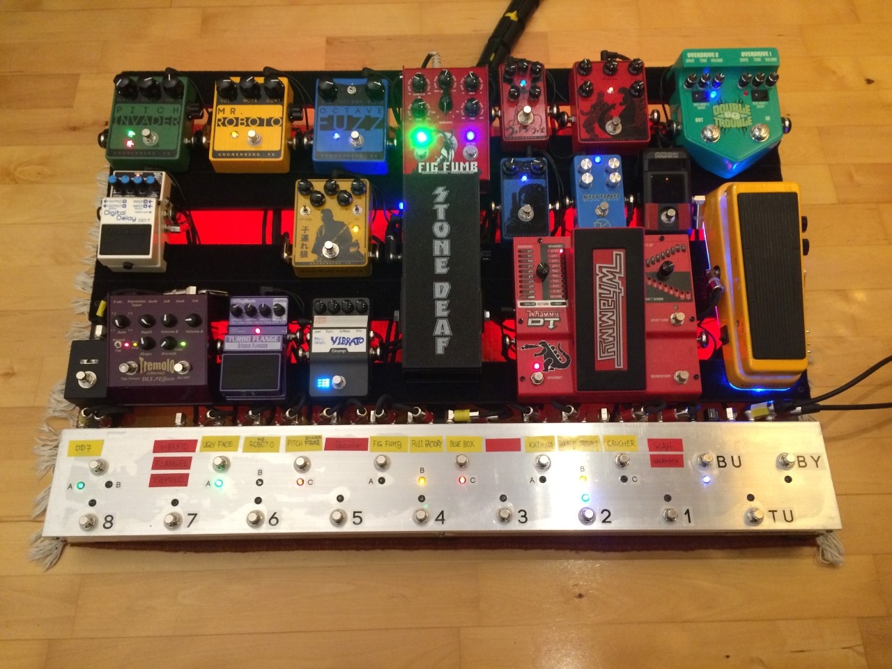 Aktuelles Pedalboard