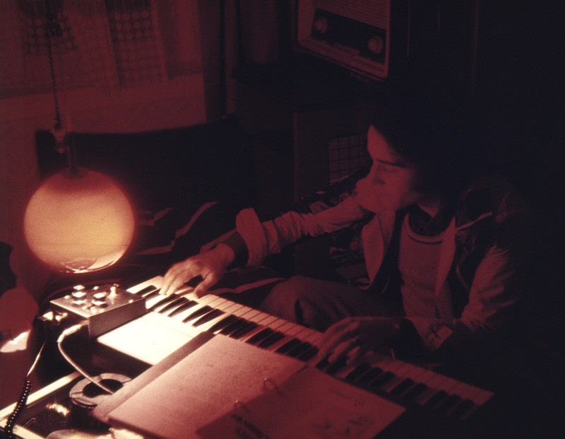Das erste Keyboard der Band: ein Yamaha Insta Piano, ca. 1975