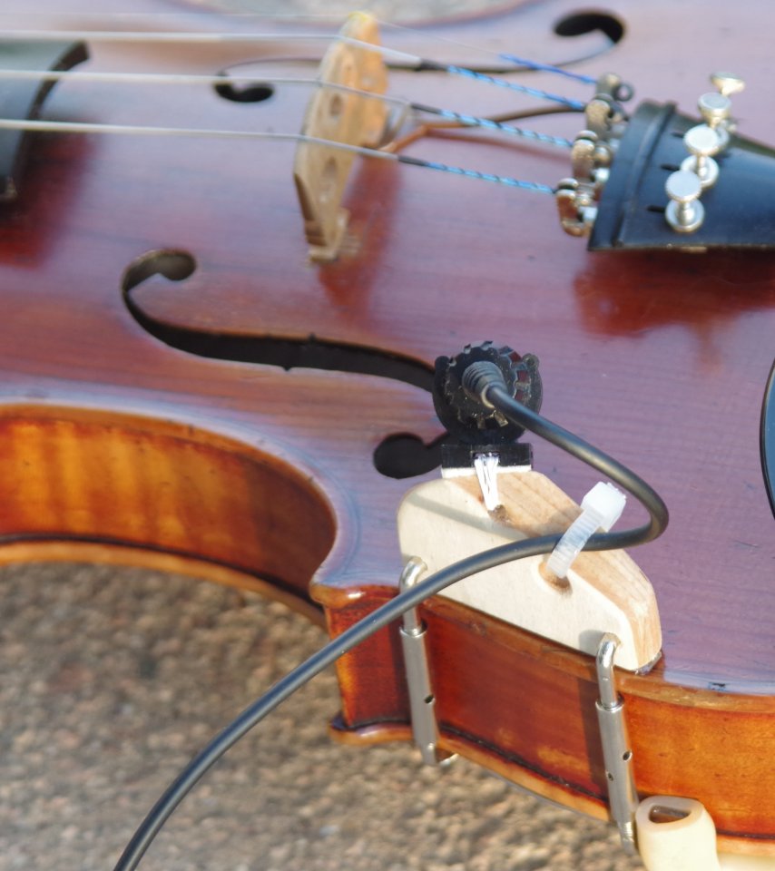 DIY-Mikrofon an Geige